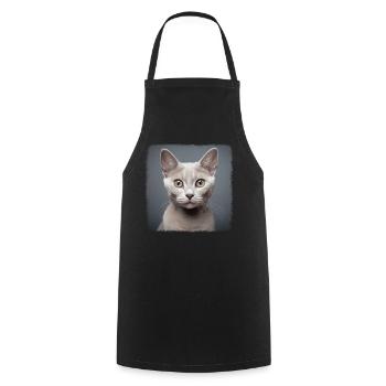 Burmilla Chaton Burmilla Chat - Tablier de cuisine - noir - Devant - AI Model Male 185 dark (185cm)