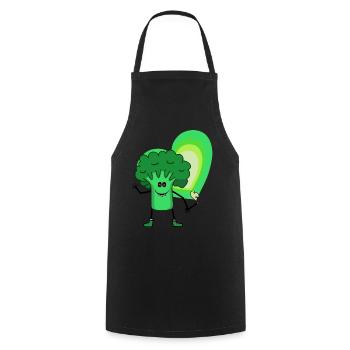 Broccoli Drugs Pot Stoner Intoxication Ecstasy - Cooking Apron - black - Front - AI Model Male 185 dark (185cm)