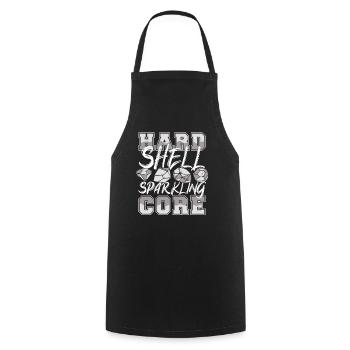 Hard Shell Sparkling Core Geologist Mineral - Cooking Apron - black - Front - AI Model Male 185 dark (185cm)