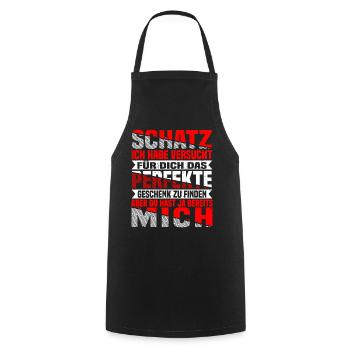 Partner Gift, Partnership Funny Idea - Cooking Apron - black - Front - AI Model Male 185 dark (185cm)
