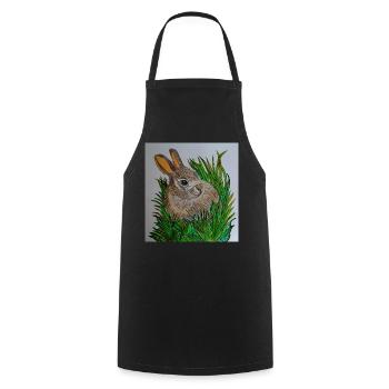 EG Bunny I Animal I Easter I Gift Idea I Holiday - Cooking Apron - black - Front - AI Model Male 185 dark (185cm)