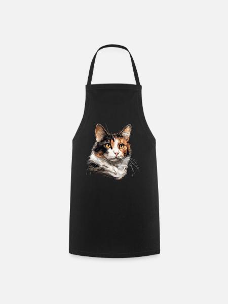 Calico Cat Glückskatze - Kochschürze - Schwarz