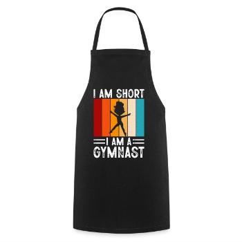 Gymnastik - Kochschürze - Schwarz - Vorne - AI Model Male 185 dark (185cm)