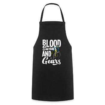 MTB Mountain Bike Cycling - Cooking Apron - black - Front - AI Model Male 185 dark (185cm)