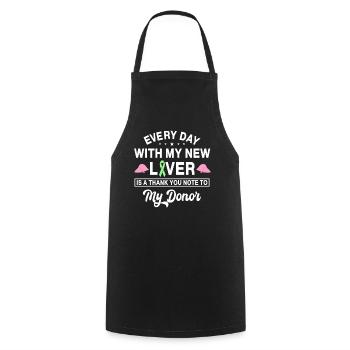 Liver Transplant Success Rate - Cooking Apron - black - Front - AI Model Male 185 dark (185cm)