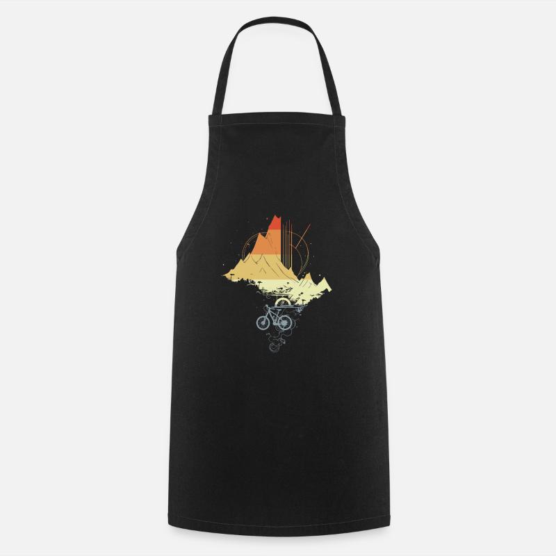Mountain Biking Vintage - Cooking Apron - black
