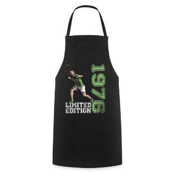 Limited Edition 1976 Limited Edition Tennis - Cooking Apron - black - Front - AI Model Male 185 dark (185cm)