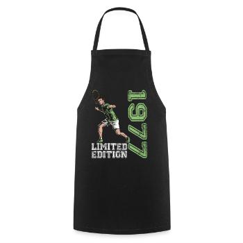Limited Edition 1977 Limited Edition Tennis - Cooking Apron - black - Front - AI Model Male 185 dark (185cm)
