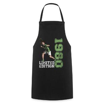 Édition limitée 1980 Édition limitée Tennis - Tablier de cuisine - noir - Devant - AI Model Male 185 dark (185cm)