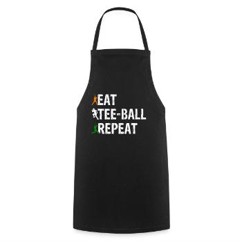 Eat Tee-ball Repeat - Joueur de tee-ball - Tablier de cuisine - noir - Devant - AI Model Male 185 dark (185cm)