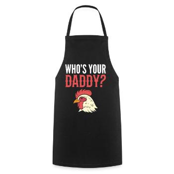 Who's Your Daddy? Tierpfleger - Kochschürze - Schwarz - Vorne - AI Model Male 185 dark (185cm)