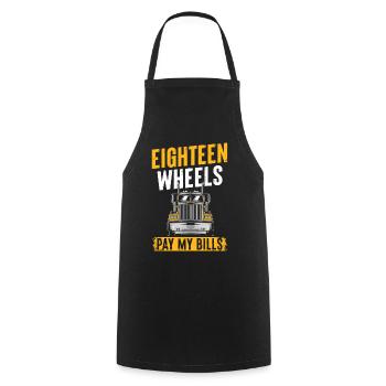 Dix-huit roues paient mes factures - Tablier de cuisine - noir - Devant - AI Model Male 185 dark (185cm)