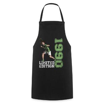 Édition limitée 1990 Tennis en édition limitée - Tablier de cuisine - noir - Devant - AI Model Male 185 dark (185cm)