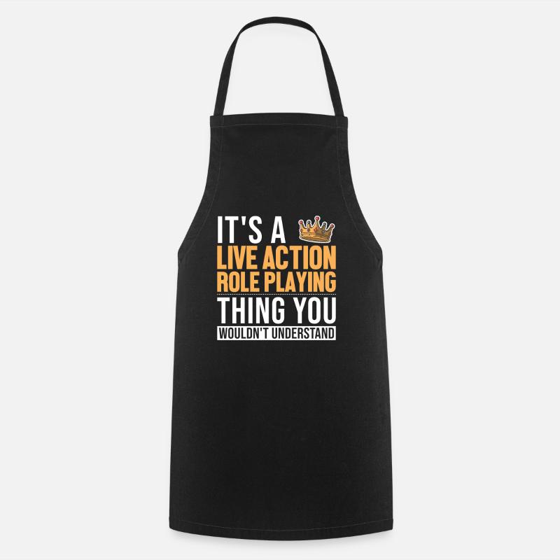 It's a LARP Thing LARPing Weapons Armor Character - Cooking Apron - black