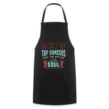 Tap Dance 5678 Tap Dancers Feel Stomping Dancing - Cooking Apron - black - Front - AI Model Male 185 dark (185cm)
