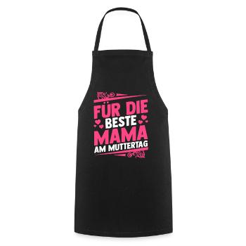 Mom Mother's Day Mom - Cooking Apron - black - Front - AI Model Male 185 dark (185cm)