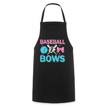 Baseball oder Bögen Geschlecht enthüllen Lustiges Baby - Kochschürze - Schwarz - Vorne - AI Model Male 185 dark (185cm)
