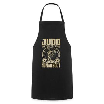 Judo Training Japanese Men Women Funny Judo - Cooking Apron - black - Front - AI Model Male 185 dark (185cm)