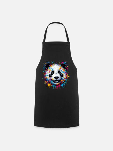Panda - Kochschürze - Schwarz