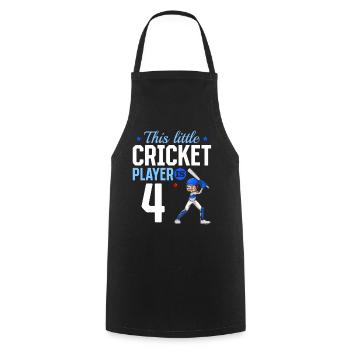 4th Birthday Cricket Player Baby Cricket Player - Kochschürze - Schwarz - Vorne - AI Model Male 185 dark (185cm)
