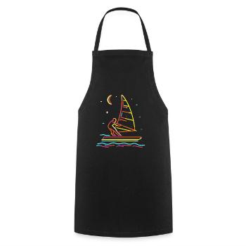 Windsurfing Steamwave - Cooking Apron - black - Front - AI Model Male 185 dark (185cm)