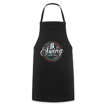 Swing Dance It's Swing Party Time Ballroom Dance - Kochschürze - Schwarz - Vorne - AI Model Male 185 dark (185cm)