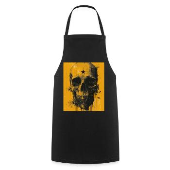 The Skull - Skull, Totenkopf, Teufel - Kochschürze - Schwarz - Vorne - AI Model Male 185 dark (185cm)