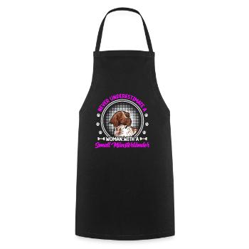 Ne sous-estimez pas le petit Münsterlander - Tablier de cuisine - noir - Devant - AI Model Male 185 dark (185cm)