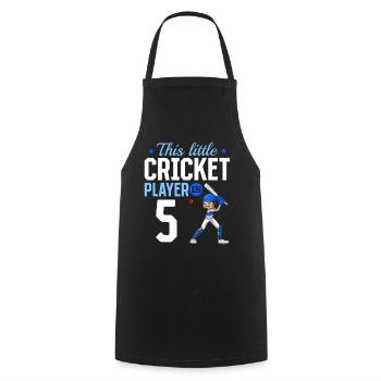 5th Birthday Cricket Player Baby Cricket Player - Kochschürze - Schwarz - Vorne - AI Model Male 185 dark (185cm)