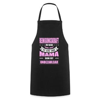 Reinigungskraft Zu Sein Eine Ehre Mama Elternzeit - Kochschürze - Schwarz - Vorne - AI Model Male 185 dark (185cm)