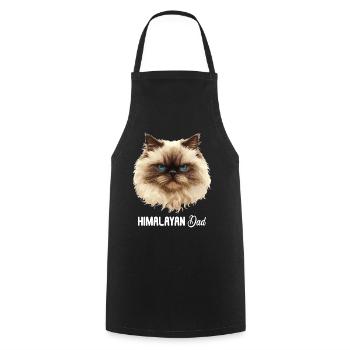 Chat de l’Himalaya Colourpoint Katze - Tablier de cuisine - noir - Devant - AI Model Male 185 dark (185cm)