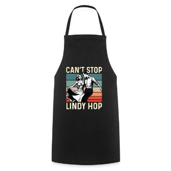 Swing Dance Can't Stop Lindy Retro Couple Dancing - Cooking Apron - black - Front - AI Model Male 185 dark (185cm)