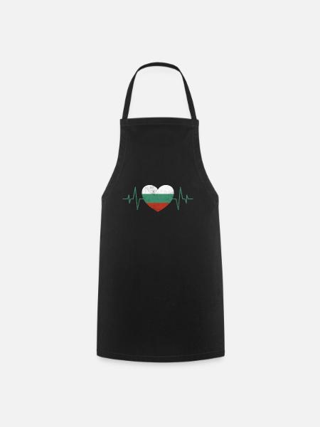 Bulgarien Herzschlag - Kochschürze - Schwarz