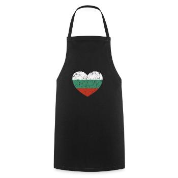 Cœur de Bulgarie - Tablier de cuisine - noir - Devant - AI Model Male 185 dark (185cm)
