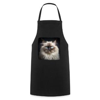Himalayan Cat Colourpoint Katze - Cooking Apron - black - Front - AI Model Male 185 dark (185cm)