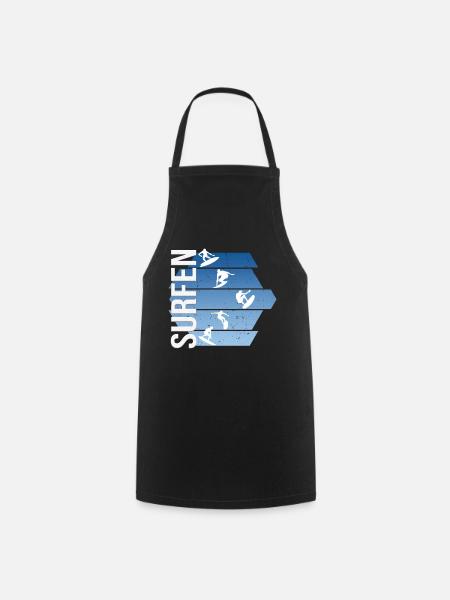 Surfen - Kochschürze - Schwarz