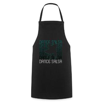 Salsa Danse Salsa Mambo Mélomane Danse Sport - Tablier de cuisine - noir - Devant - AI Model Male 185 dark (185cm)