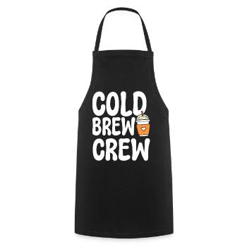 Cold Brew Crew Kellner an der Kaffeebar - Kochschürze - Schwarz - Vorne - AI Model Male 185 dark (185cm)