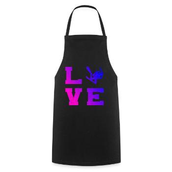 Women's Free Dive Diver Scuba Diving Scuba Dive - Cooking Apron - black - Front - AI Model Male 185 dark (185cm)