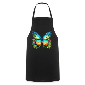 Papillon - Tablier de cuisine - noir - Devant - AI Model Male 185 dark (185cm)