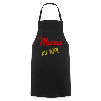 FÊTE DES MÈRES - Tablier de cuisine - noir - Devant - AI Model Male 185 dark (185cm)