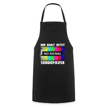 Vous avez maintenant une pause de la diffusion - Pas de signal - Tablier de cuisine - noir - Devant - AI Model Male 185 dark (185cm)