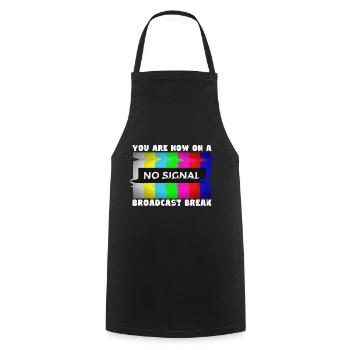 Vous avez maintenant une pause de la diffusion - Pas de signal - Tablier de cuisine - noir - Devant - AI Model Male 185 dark (185cm)