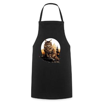 Maine Coon Kätzchen Maine Coon Katze - Kochschürze - Schwarz - Vorne - AI Model Male 185 dark (185cm)