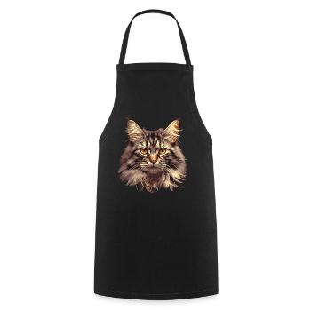 Maine Coon Kitten Maine Coon Cat - Cooking Apron - black - Front - AI Model Male 185 dark (185cm)