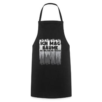 Arbres silencieux Silence humoristique - Tablier de cuisine - noir - Devant - AI Model Male 185 dark (185cm)