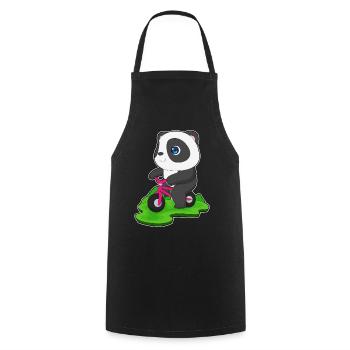 Vélo Panda - Tablier de cuisine - noir - Devant - AI Model Male 185 dark (185cm)