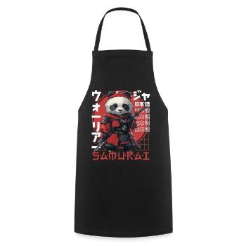 Samurai Panda Kawaii Japanese Ninja Panda Bear - Cooking Apron - black - Front - AI Model Male 185 dark (185cm)