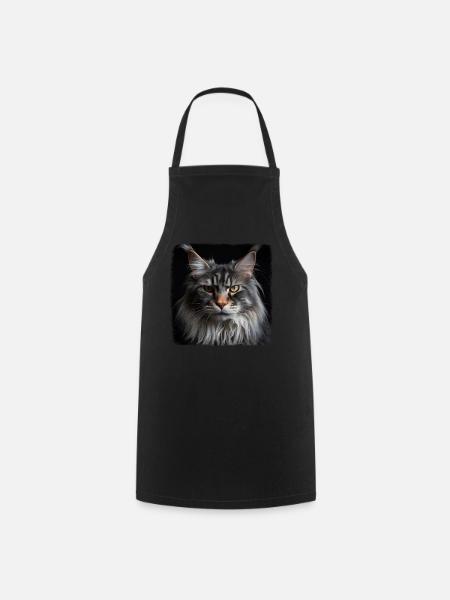 Maine Coon Kätzchen Maine Coon Katze - Kochschürze - Schwarz