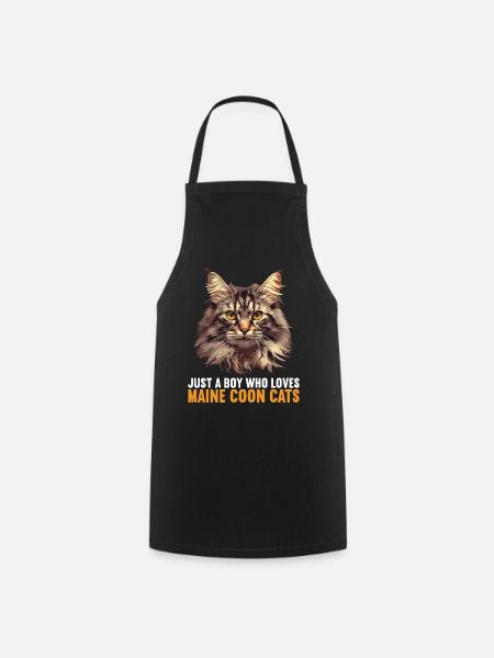 Maine Coon Kitten Maine Coon Cat - Cooking Apron - black